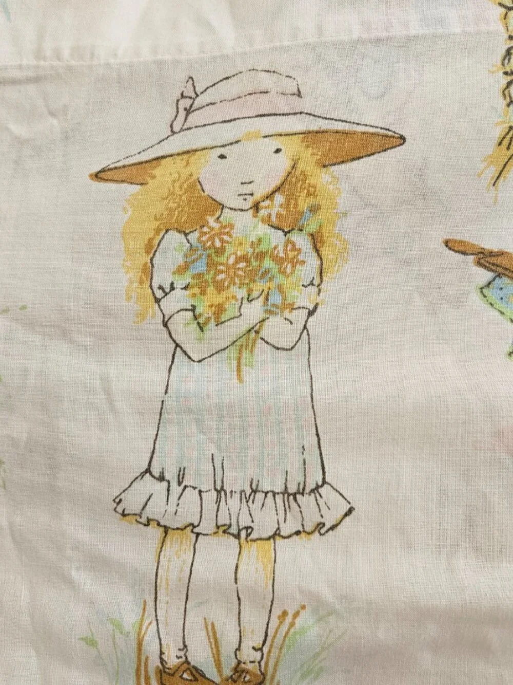 Holly hobbie twin vintage 1970s rare nostalgic flat sheet